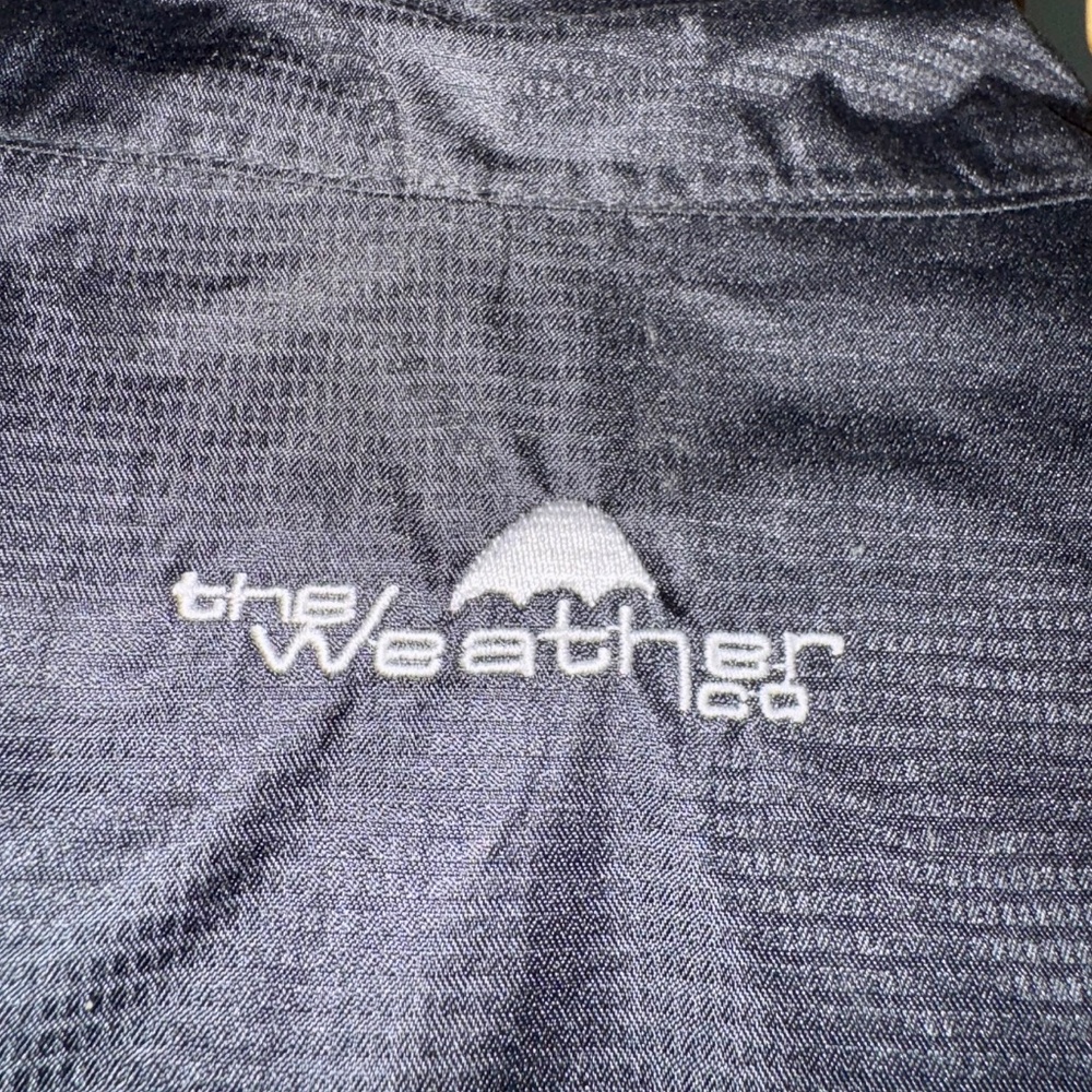 THE WEATHER CO WATER PROOF BLACK AND WHITE ZIP UP GOLF JACKET sz M - Picture 6 of 9
